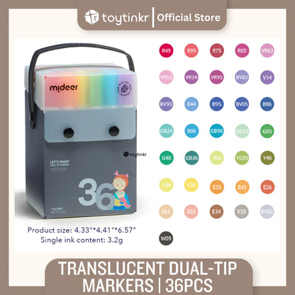 Mideer Translucent Dual Tip Markers by Toytinkr