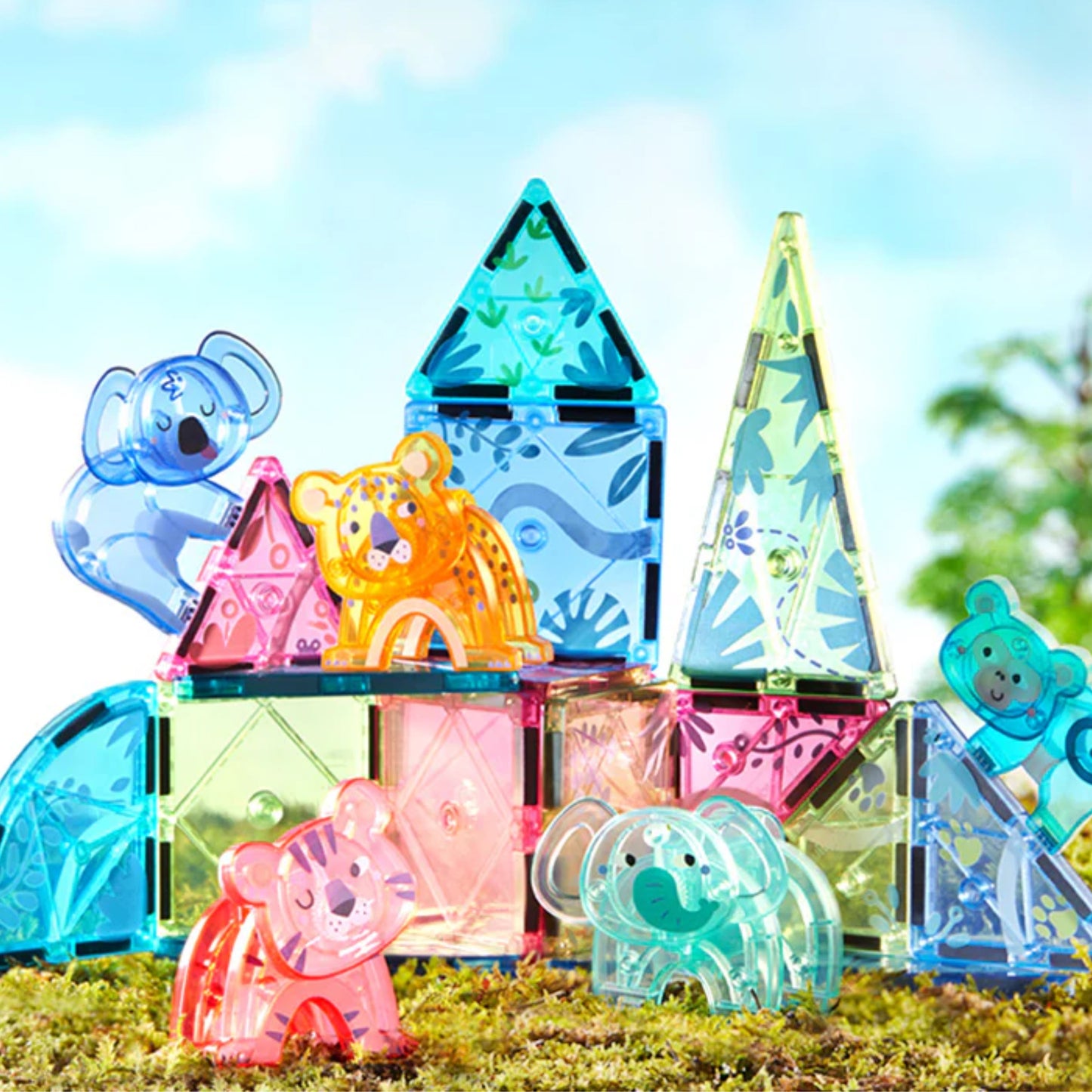 Mideer Colorful Magnetic Tiles - Wonderful Forest by Toytinkr