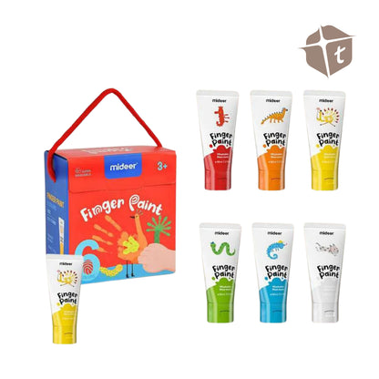 Mideer Finger Paint Washable - 6 Colors (60ml) by Toytinkr