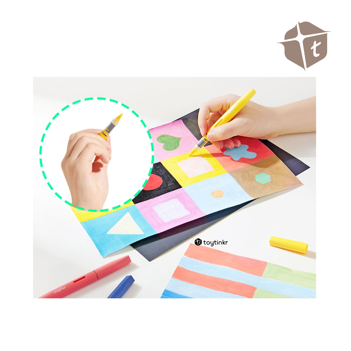 Mideer Straight Liquid Acrylic Markers w/ Bag - 60 Colors by Toytinkr