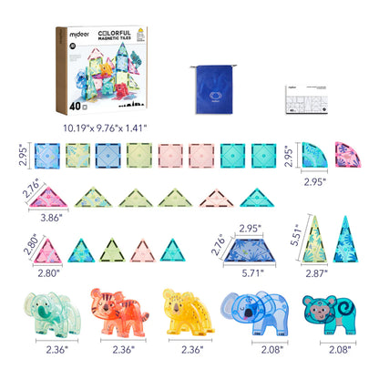 Mideer Colorful Magnetic Tiles - Wonderful Forest by Toytinkr