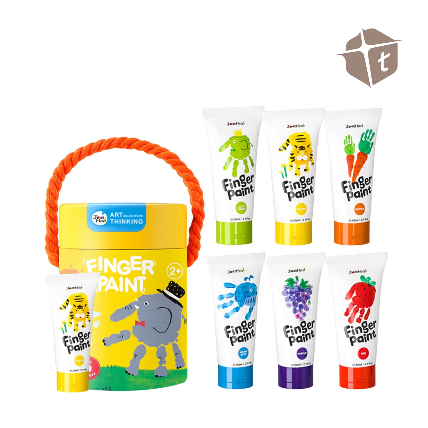 Jar Melo Washable Finger Paint - 6 Colors by Toytinkr