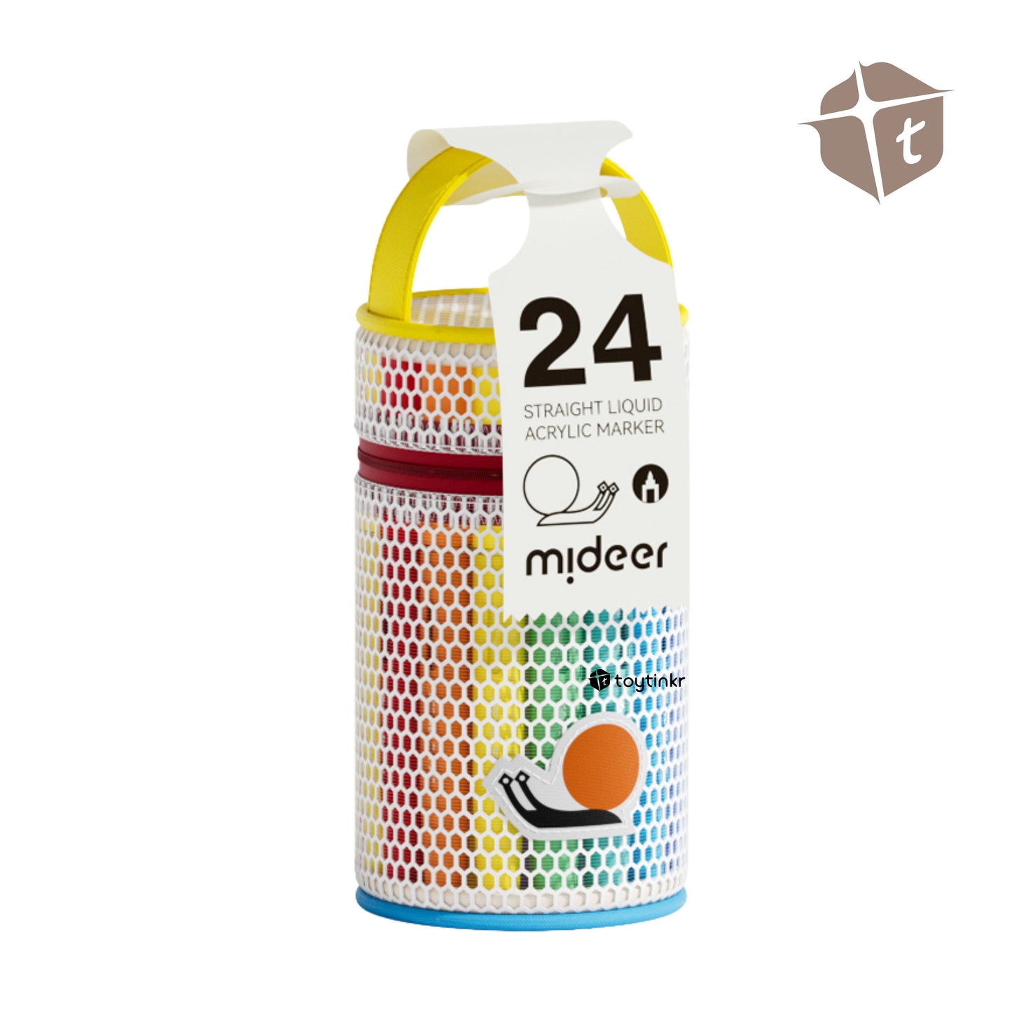 Mideer Straight Liquid Acrylic Markers w/ Bag - 24 Colors by Toytinkr