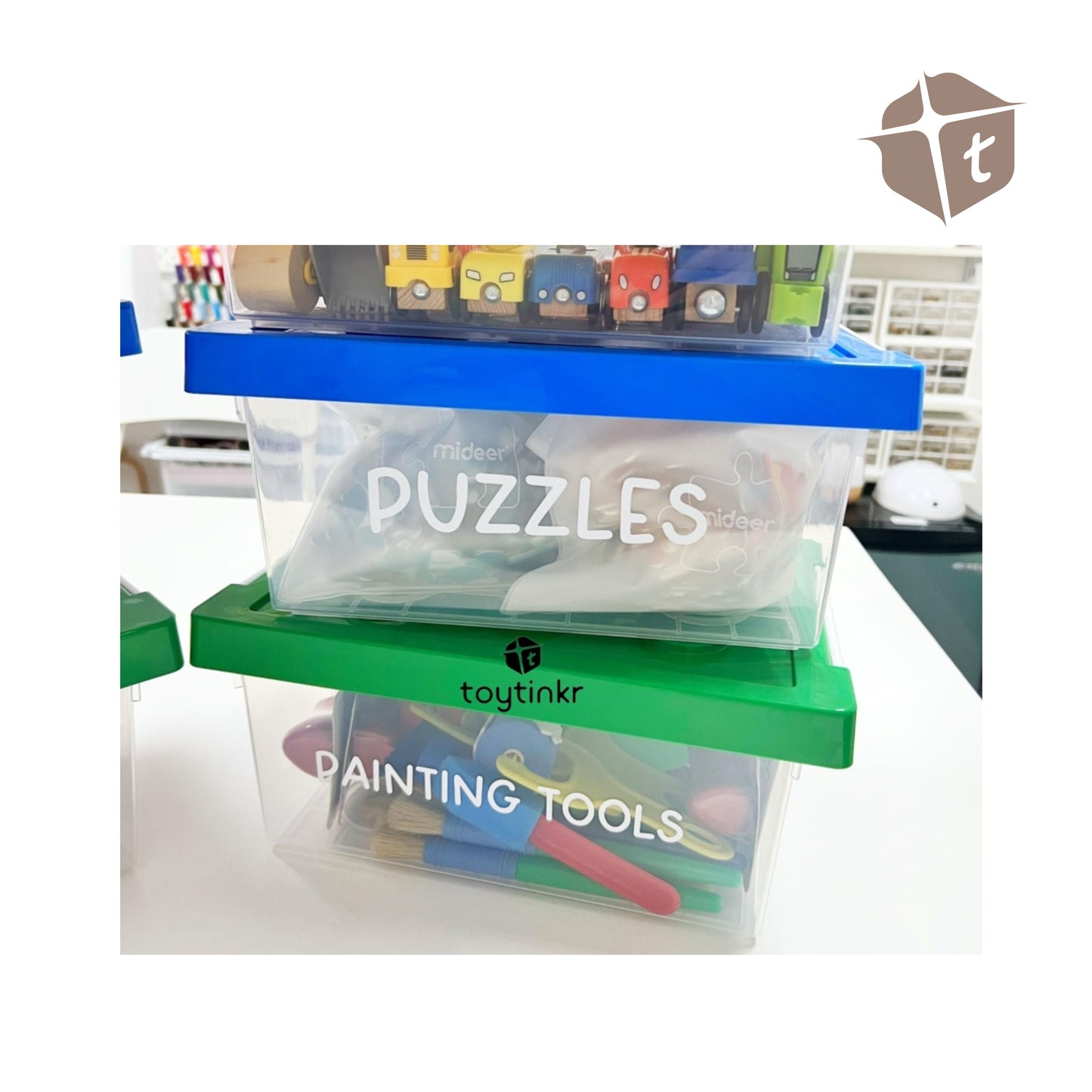 Stackable Toy Organizer Box for Kids Toys by Toytinkr