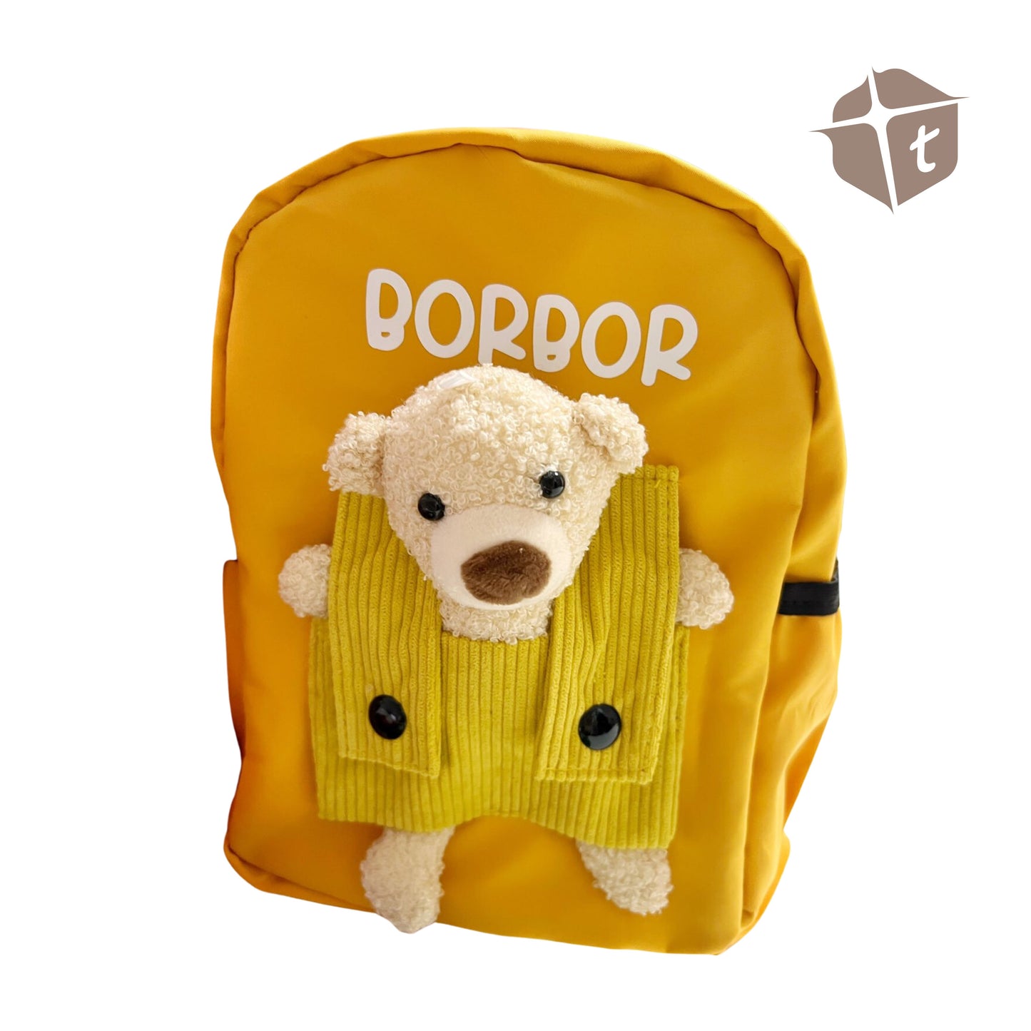 Personalized Kids Bear Bag Backpacks- (ALL CAPS WHITE FONT ONLY) by Toytinkr
