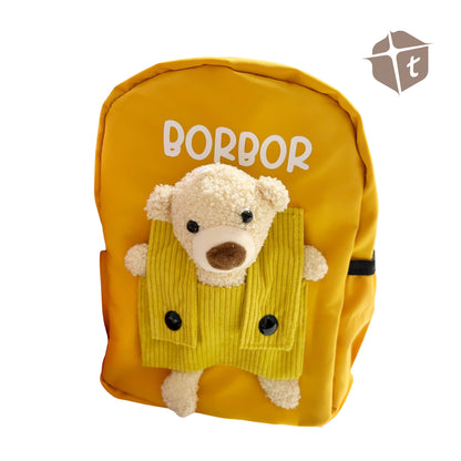 Personalized Kids Bear Bag Backpacks- (ALL CAPS WHITE FONT ONLY) by Toytinkr