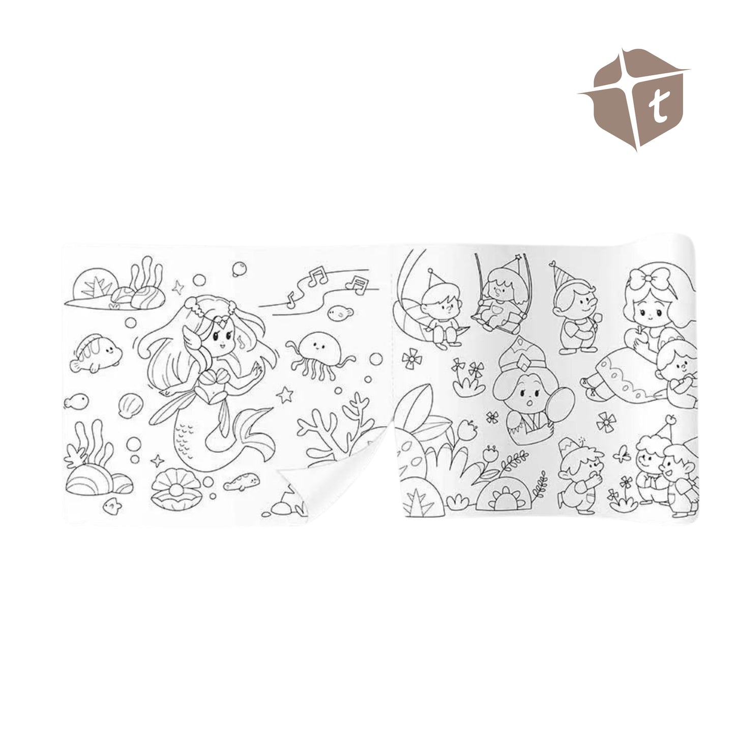 Jar Melo Sticky Coloring Poster - Fairytale Land by Toytinkr