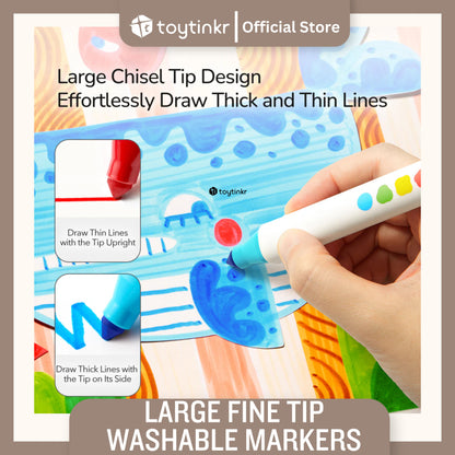 Mideer Large Fine Tip Washable Markers by Toytinkr