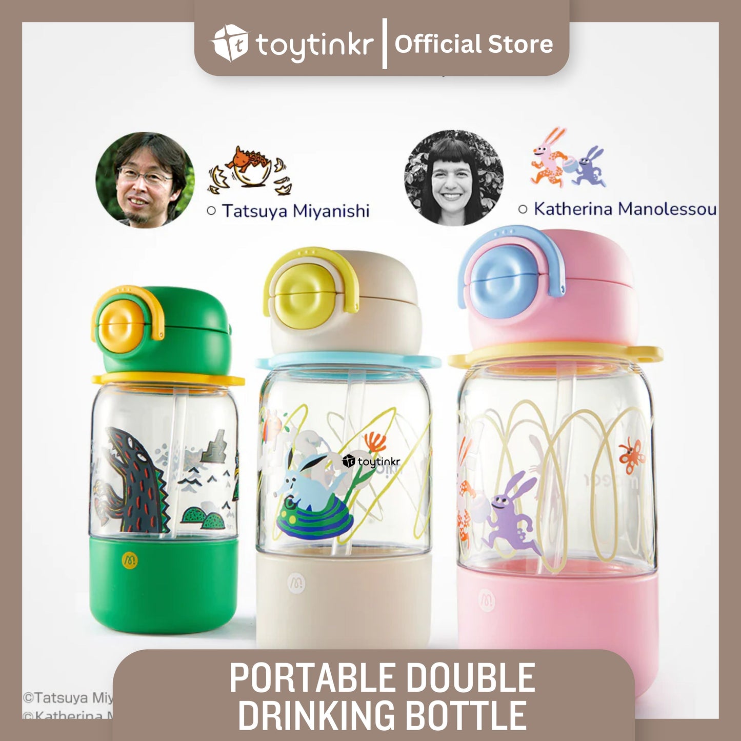 Mideer Portable Double Drinking Bottle by Toytinkr