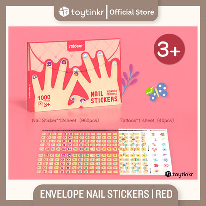 Mideer Envelope Nail Stickers 1000 Pieces by Toytinkr