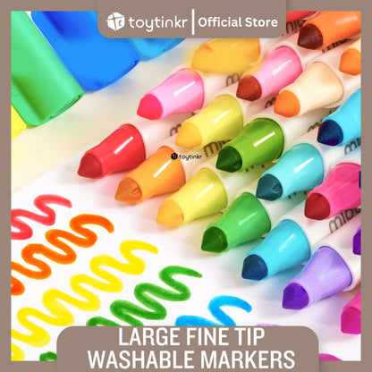 Mideer Large Fine Tip Washable Markers by Toytinkr