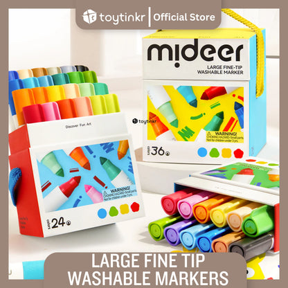 Mideer Large Fine Tip Washable Markers by Toytinkr