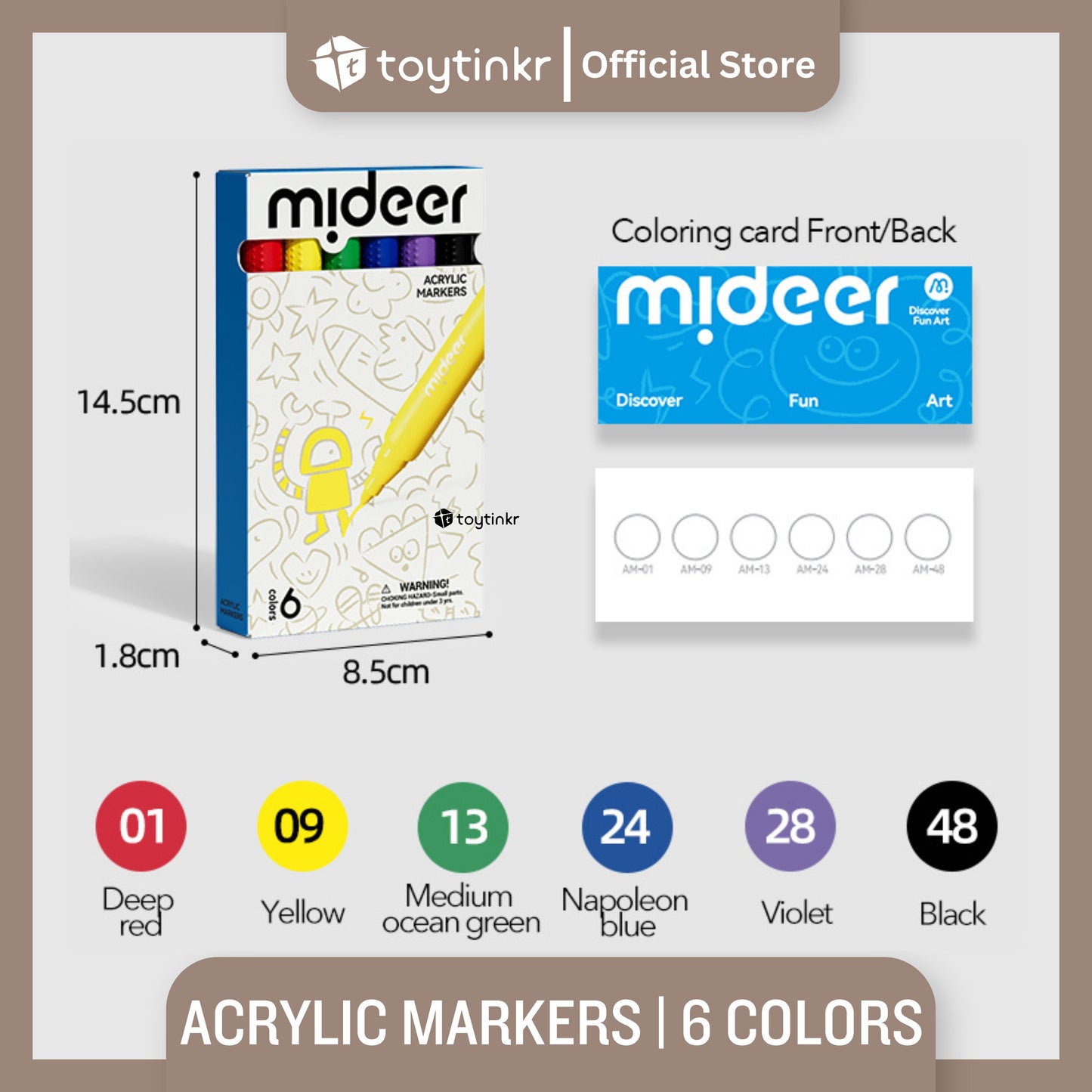 Mideer Acrylic Markers Art Markers (Personalized) by Toytinkr
