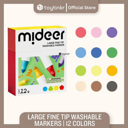 Mideer Large Fine Tip Washable Markers by Toytinkr