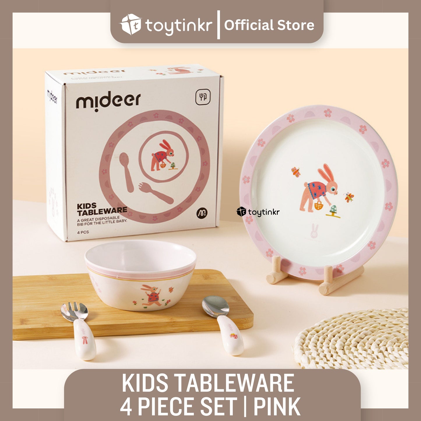 Mideer Kids Tableware 4 Piece Set by Toytinkr