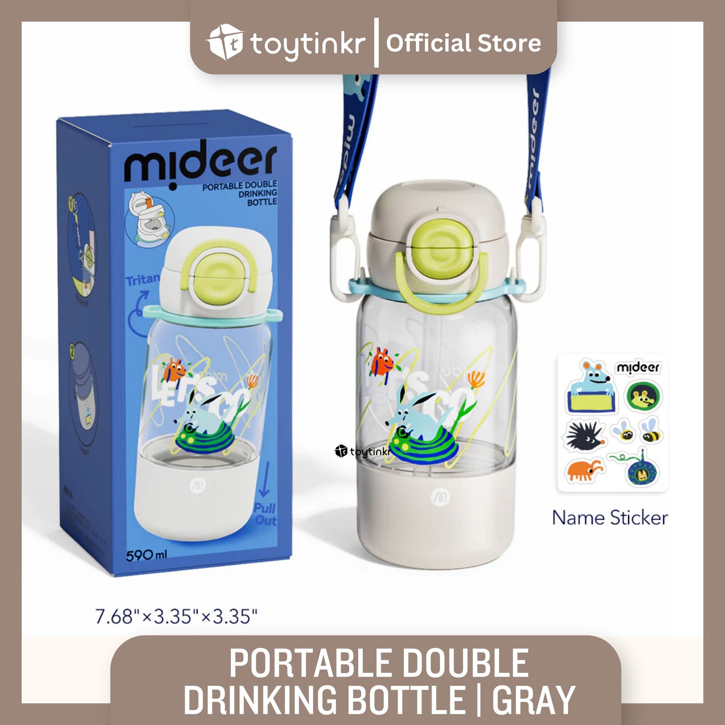 Mideer Portable Double Drinking Bottle by Toytinkr