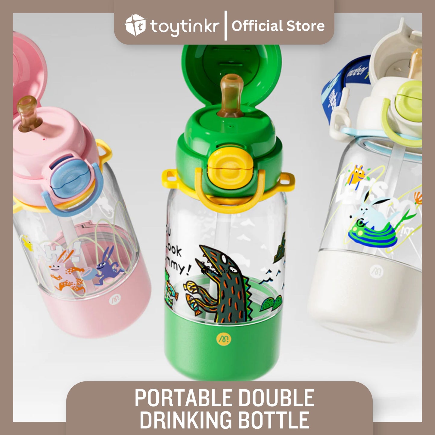 Mideer Portable Double Drinking Bottle by Toytinkr