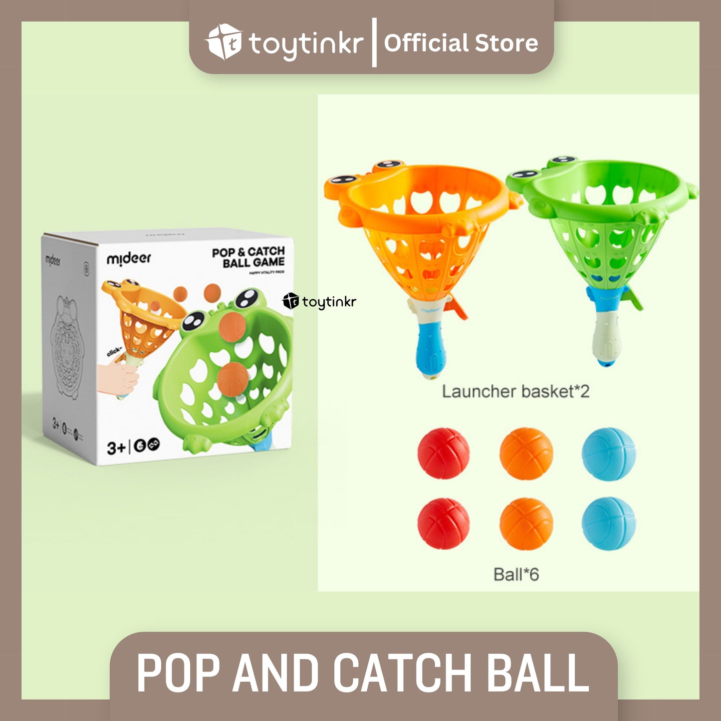 Mideer Pop and Catch Ball by Toytinkr