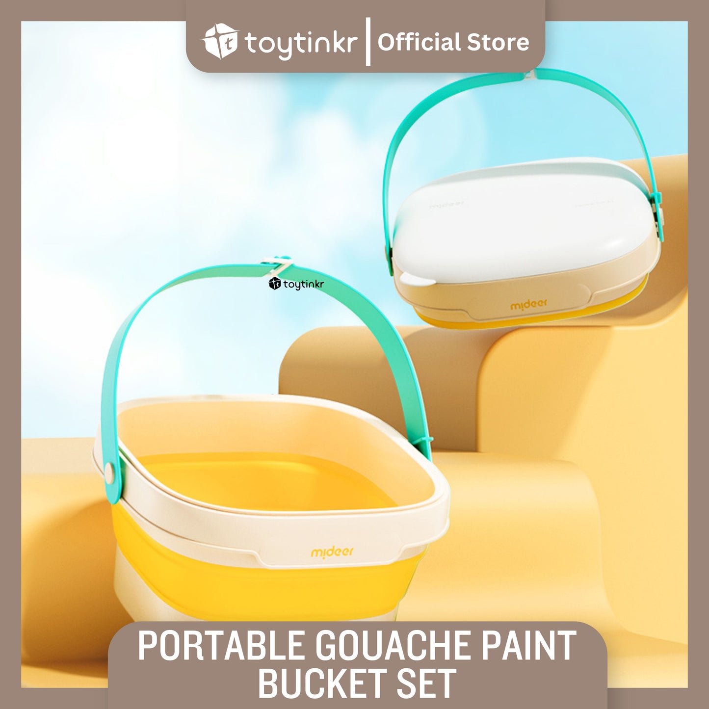 Mideer Portable Gouache Paint Bucket Set by Toytinkr