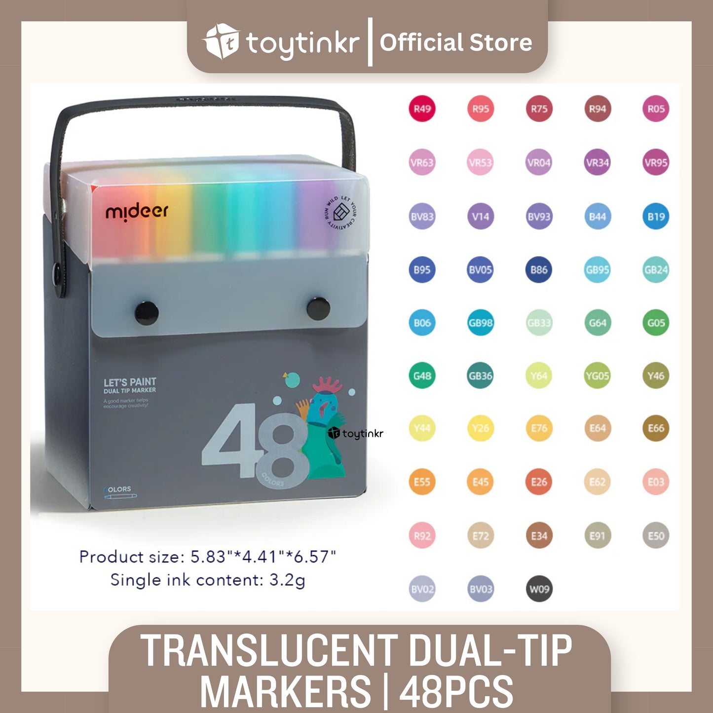 Mideer Translucent Dual Tip Markers by Toytinkr